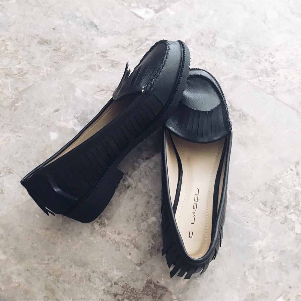 MUST GO Black Loafers Faux Leather